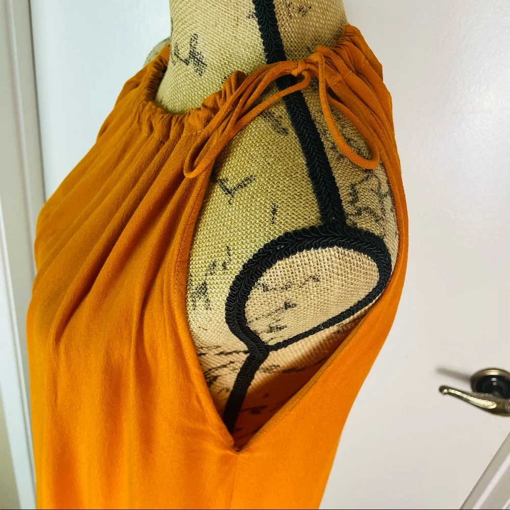 Zara Sleeveless Top Women Asymmetrical Hem Shirt Tunic Halter Neck Open Back New - Picture 10 of 15